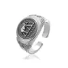 Nuevo Exquisito Anillo de Moneda de Elefante Griego Antiguo, Diseño Abierto Ajustable, Joyería de Estilo Retro Artístico de Alta Gama