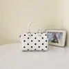 Bolsa cruzada de hombro estilo coreano ShuaiMijia con lunares dulces, para mujer, de nicho, linda, con lazo, bolso de mano elegante