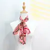 Bufanda Fina Estilo Ins Transfronteriza, Cinta Larga Estrecha para Atar el Cabello, Accesorio Multifuncional para el Cabello, Regalo de Imitación de Seda de Alta Gama