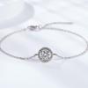 Pulseira Redonda de Moissanita Banhada a Prata S925 com Ouro 18K, Pulseira de Moissanita High-End de Luxo Leve, Estilo Fada Ins Atacado