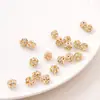Contas de Bola de Diamante de Cobre Contas Espaçadoras Feitas à Mão DIY Pulseira Colar Chaveiro Contas Soltas Acessórios Material Joias