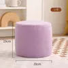 Banqueta para Cambiar Zapatos en la Entrada de Casa, Taburete Pequeño de Moda, Banco Creativo Simple con Forma de Dado, Taburete para Sofá de Sala de Estar, Reposapiés de Madera Maciza