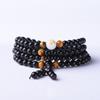 Pulseira Masculina Moda Coreana Pulseira de Obsidiana Masculina 108 Amantes Multicamadas 12 Signos Contas Luminosas Joia