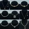 Collar Estilo Chanel, Accesorio Pequeño Chanel Doble C Letra Forma de Corazón Estrella de Cinco Puntas, Nuevo Modelo de Collar Estilo Chanel Totalmente Incrustado con Diamantes para Mujer