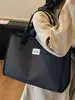 Bolsa Xadrez Casual de Grande Capacidade 2025 Nova Bolsa Tote para Estudante e Comutador Bolsa Transversal Casual com Textura Contrastante
