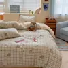 Juego de cuatro piezas de dibujos animados Clase A 100% algodón, modelo 2026, juego de tres piezas de algodón puro para dormitorio estudiantil, ropa de cama para todas las estaciones 4