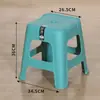 Taburete de plástico engrosado para uso doméstico, extra grueso, estilo nórdico minimalista moderno, silla duradera, taburete cuadrado alto, simple y elegante