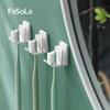 Portacepillos sin perforar, Almacenamiento para vasos de enjuague bucal de baño, Lujo accesible Portacepillos eléctrico, Montado en la pared