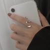 Anel Mobius de Prata Esterlina 925 Fangxing Anel para Dedo Indicador Onda Francesa Japonês e Coreano Design Ins Estilo Frio Anel de Cauda