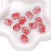 Etiqueta de borla de loto de doble agujero de vidrio de 21 x 16 mm, para pulsera hecha a mano, tocado, material de joyería