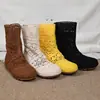 Respirável Fresco Invisível Aumento de Altura Moda Tendência Verão 2026 Estilo Coreano Novas Botas Curtas Vazadas de Renda Sandálias Trançadas