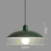 Lustre Industrial Retrô para Sala de Jantar, Lustre Personalizado de Cabeça Única para Balcões de Bar, Restaurantes de Hot Pot, Lojas de Churrasco, Lustre Comercial Vermelho e Verde