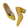 Otoño 2025 Nuevo Zapatos de Tacón Alto para Mujer con Punta Fina, Tacón Grueso, Sin Cordones, Gamuza Mate, Venta Directa de Fábrica, Comercio Exterior Transfronterizo