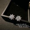 Pendientes con gemas de flores del río Sena chapados en oro de 18 quilates, collar con circonitas cuadradas geométricas