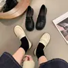 Mocasines Británicos sin Cordones para Mujer, Tacón Grueso Versátil, Punta Redonda, Adecuados para Ir al Trabajo y Uso Diario, Zapatos Pequeños de Piel, Nuevo Modelo para Primavera y Otoño 2026
