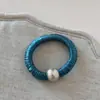Goma de coleta elegante con perlas, plisada, simple y versátil, banda elástica alta para el cabello, cuerda para el cabello, diadema, accesorios para el cabello, estilo nuevo