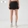 Nueva Falda Corta Deportiva de Yoga Fitness de Doble Capa Anti-Exposición de Secado Rápido para Mujer, Cintura Alta Adelgazante, Versátil y a la Moda