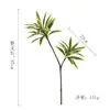 Planta Verde Artificial para Paisajismo Lirio de Tallo Largo Bambú con Tacto Realista, Hojas Falsas Bambú de la Suerte con Borde Dorado para Decoración de Arreglos Florales de Sala de Estar en Casa Hojas