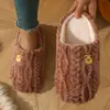 Pantuflas de Interior Populares para Mujer Transfronterizas, de Tacón Alto, Cálidas, Cómodas, Suaves, Ligeras de Algodón, Venta al por Mayor, Personalización de Pedidos Pequeños