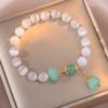 Pulseira Feminina Japonesa e Coreana Estilo Esmeralda Olho de Gato Cristal Morango Retrô Cristal Natural Pulseira Pulseira Ins Pulseira Elegante