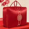 Saco de armazenamento de colcha de casamento, colcha de dote para casa, bolsa de casamento, conjunto de quatro peças, bolsa de embalagem vermelha, tecido Oxford