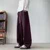 Pantalones Casuales Holgados de Pierna Recta Ancha para Hombre Talla Grande Adelgazantes Tendencia Deportivos Versátiles Primavera Otoño Pantalones Largos