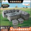 Muebles de Mimbre para Exteriores Transfronterizos Sofá de Mimbre Juego para Patio Silla de Mimbre de Ocio Mesa de Café Venta al por Mayor Mesa y Sillas de Mimbre para Balcón
