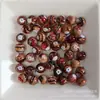Contas de Vidro com Padrão Espiral de Alta Qualidade com Furo Reto, Contas Redondas Soltas, Contas para Oração DIY Feitas à Mão, Pulseira Wenwan, Colar para Pet