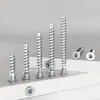 Tornillo autorroscante de cabeza avellanada hexagonal a través de seda de montaña tornillo de reparación recto M5M6.3 tornillo para gabinetes muebles tornillo para madera cruzada