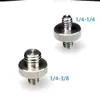 Adaptador Bidireccional de Doble Rosca Base de Cabezal de Trípode Tornillo Adaptador de Montaje de Cámara de 1/4 a 3/8