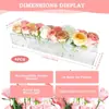 Caja acrílica para arreglos florales, caja personalizada transparente para flores hidropónicas, jarrón de mesa para comedor, decoración de bodas