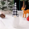 Suministros para decoración navideña cuadros blanco y negro bosque Muñeco del Viejo de la Navidad Decoración Muñeco sin rostro de Santa Claus Muñeco de esencia para el suelo