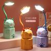 Lámpara de mesa LED de dibujos animados, venta al por mayor, lámpara de mesa plegable recargable con protección ocular para estudiantes, lámpara de mesa para niños, lámpara de noche, lámpara de noche