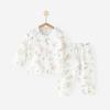 Pijama infantil de fibra de bambú para niños y niñas, traje de ropa para el hogar de manga larga, ropa fina de verano para aire acondicionado para niños y bebés