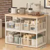 Organizador de escritorio con cajones, estante de almacenamiento multifuncional para papelería, suministros de oficina y colocación de impresora