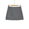 7697-26 Estilo Primavera Estilo Coreano Cintura Alta Color Sólido Falda de Traje Que Muestra la Longitud de la Pierna, Falda Corta de Corte A