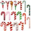 Globos de Navidad al por mayor Palo de mano Muñeco de Nieve Papá Noel Globos de Papel de Aluminio con Forma de Bastón Decoraciones Navideñas Transfronterizas