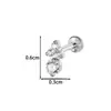 Nuevo Modelo de Henson Acero Inoxidable Puro Incrustado de Circonita Versión Extendida Rosca Interna Tornillo Perno para Cartílago de la Oreja Perno para Labio Joyería para Piercing