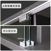 Accesorios para puertas corredizas de gabinete sin riel inferior, puerta de vidrio de 5 mm, riel deslizante para puertas corredizas simples y dobles, accesorios de herrajes para puertas corredizas
