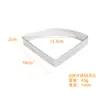 Molde para hornear de acero inoxidable 304 con forma de abanico de 4 puntas con agujero, aro de tarta de cuero para tarta mousse francesa con anillo de mousse 2 cm más alto