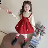 Vestido de punto para niña, nuevos estilos otoño/invierno, suéter infantil primavera/otoño, vestido de regalo de Año Nuevo, vestido de princesa