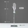 Maniquí de Mano Prop Ropa Tienda Escaparate Show Baño Oro Plata Mano Falsa Articulada Adorno de Mano