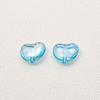 Cuentas de Corazón de Colores Chapadas con Agujero Recto Transparente con Agujero Pasante en Forma de Corazón Heidi para Cadena de Teléfono Móvil Accesorios de Joyería DIY Venta al por Mayor