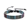 Pulsera Dopamina Multicolor Estilo Étnico Original Pulsera de Tela Tejida a Mano Pulsera de Algodón y Lino Accesorios para Ropa