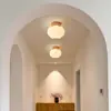 Luz de Corredor Cor Creme, Entrada de Hall Minimalista Moderna, Luminária de Teto Abóbora da Moda, Iluminação de Guarda-Roupa