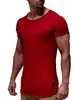 Nueva Camiseta Casual de Moda para Hombre con Retazos Camiseta Casual Deportiva de Manga Corta para Hombre de Verano