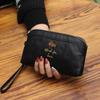 Monedero de piel auténtica para mujer, moderno, bolso de mano para móvil, combinable, estilo coreano, de gran capacidad, 2024