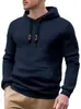 Comércio Exterior Tamanho Europeu Transfronteiriço Masculino Casual Pulôver Jacquard Bolso Capuz Amazon Pequeno Xadrez Acolchoado Capuz Moletom Masculino