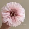 Rosa Industria Pesada Encaje Estilo Princesa Serie Ballet Cuerda para el Cabello de Intestino Delgado Grande Hecha a Mano Cuerda para el Cabello de Cola de Pavo Accesorios para el Cabello de Tendón de Cuero para Mujeres