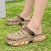 2026 Nuevo Estilo de Verano Zuecos de Exterior para Pareja, Sandalias de Playa Versátiles Casuales Ligeras con Suela Gruesa Antideslizantes Resistentes al Desgaste